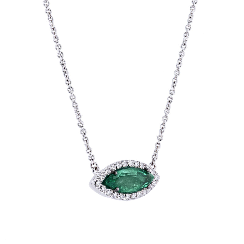 Handmade Emerald And Diamond Pendant Necklaces H&H Jewels