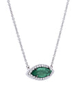 Handmade Emerald And Diamond Pendant Necklaces H&H Jewels