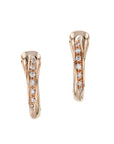 Rose Gold Pave Diamond Hoop Earrings Earrings Curated by H