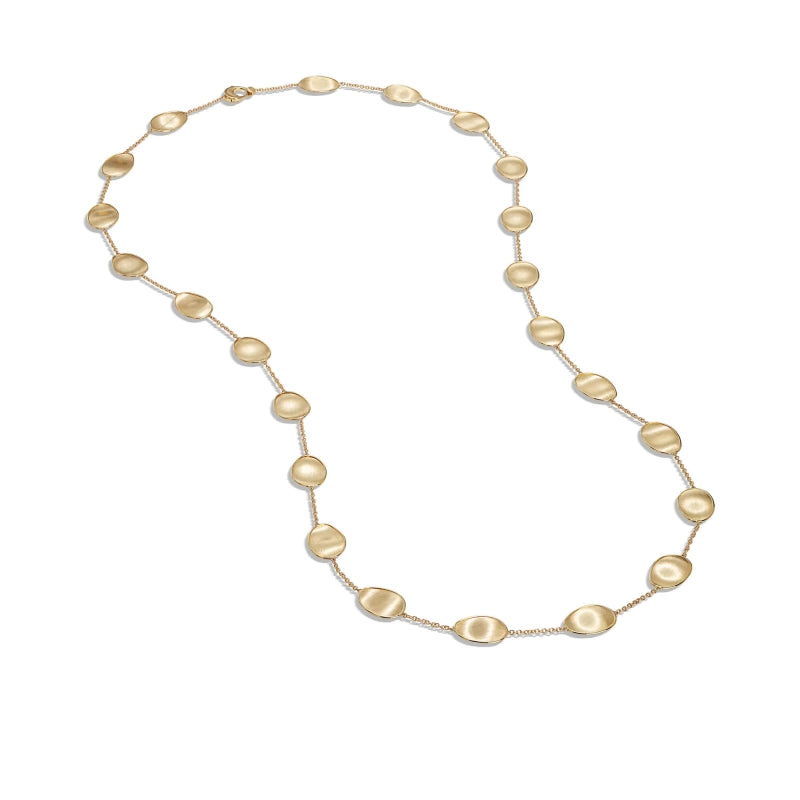 18kt Yellow Gold Lunaria Collection Long Pedal Necklace Necklaces Marco Bicego