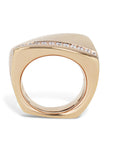 Diamond Thick Rose Gold Band Ring Rings Curated by H