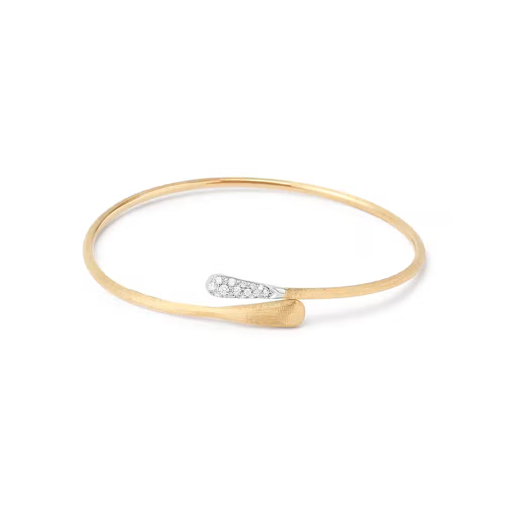 18kt Yellow Gold Lucia Diamond Pavé Bangle Bracelet