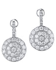 Pave Diamond Disc White Gold Drop Earrings Earrings Curated by H