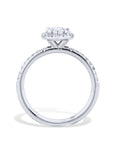 Platinum Pear Shaped Diamond and Pave Engagement Ring Rings H&H Jewels