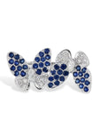 Butterfly Sapphire and Diamond White Gold Estate Ring Rings Estate & Vintage