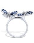 Butterfly Sapphire and Diamond White Gold Estate Ring Rings Estate & Vintage