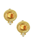 Seidengang Citrine Yellow Gold Diamond Estate Earrings Earrings Estate & Vintage