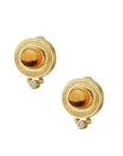 Seidengang Citrine Yellow Gold Diamond Estate Earrings Earrings Estate & Vintage