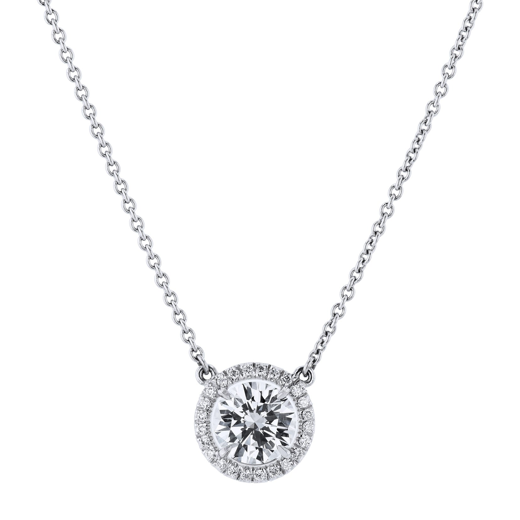 White Gold Diamond Pendant Necklace Necklaces H&amp;H Jewels