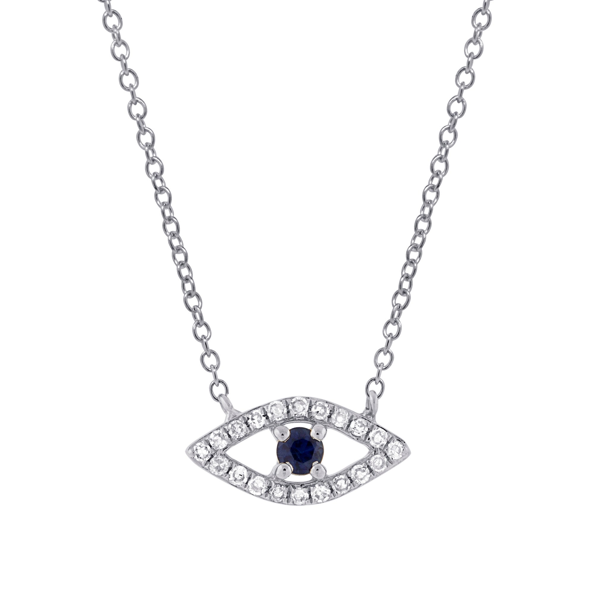 White Gold Evil Eye Necklace Necklaces Gift Giving