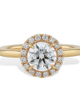 Round Brilliant Cut Diamond Rose Gold Engagement Ring Rings H&H Jewels