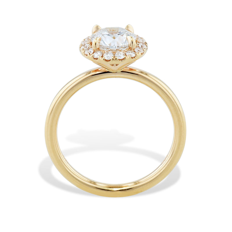 Round Brilliant Cut Diamond Rose Gold Engagement Ring Rings H&H Jewels