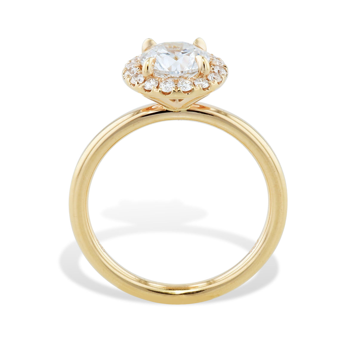 Round Brilliant Cut Diamond Rose Gold Engagement Ring - Alternate View 1