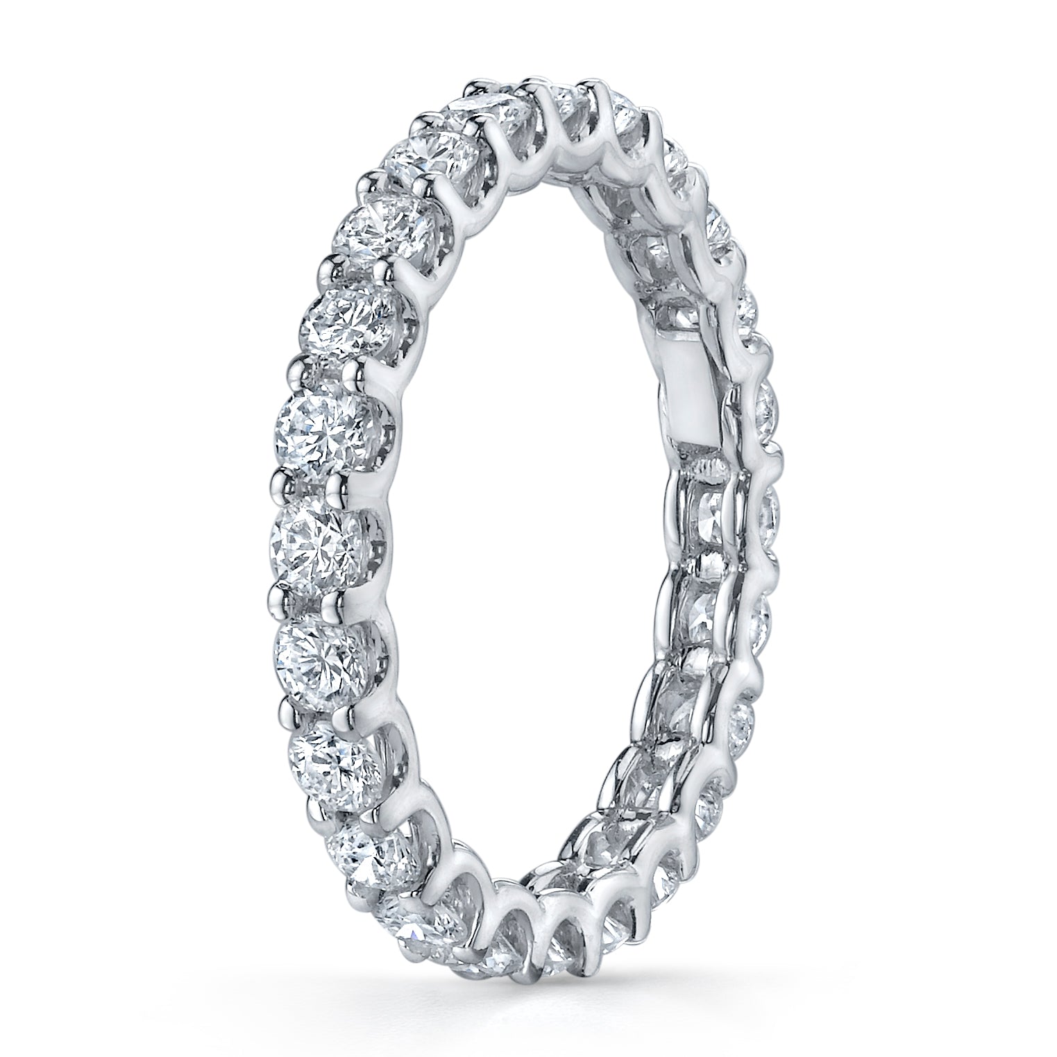 Round Diamond Platinum Eternity Band Rings Curated by H