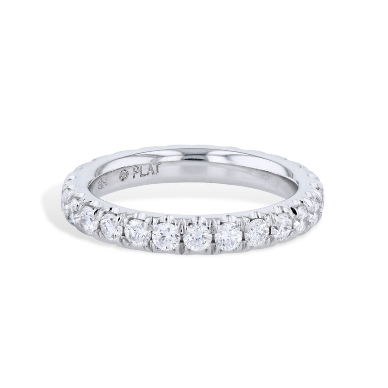 Round Diamond Platinum Eternity Band Ring Rings H&H Jewels