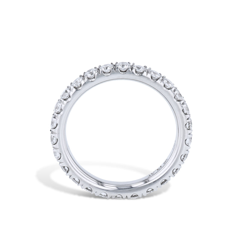 Round Diamond Platinum Eternity Band Ring Rings H&H Jewels