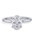 1.50 Carat Oval Diamond Platinum Engagement Ring Rings H&H Jewels