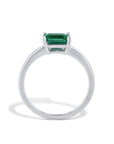 Zambian Emerald White Gold Ring Rings Curated by H