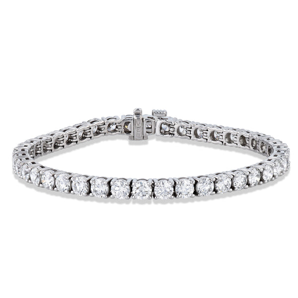 Round Brilliant 9.56ct Diamond White Gold Tennis Bracelet Bracelets H&H Jewels