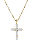 Diamond Cross Pendant Yellow Gold Necklace Necklaces H&H Jewels