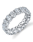 Oval Diamond Cut Platinum Eternity Band Rings H&H Jewels