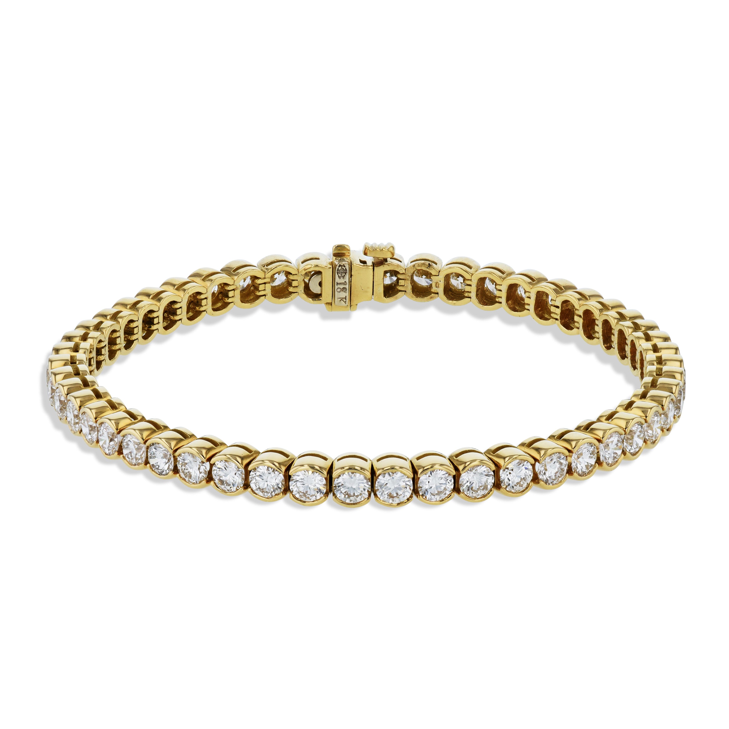 Diamond Yellow Gold Tennis Bracelet Bracelets H&amp;H Jewels