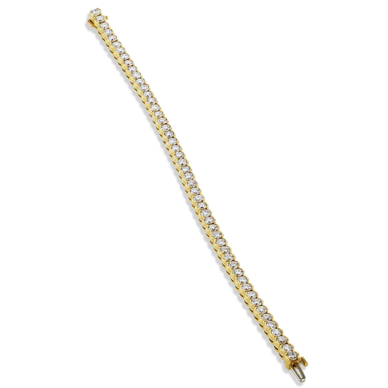 Diamond Yellow Gold Tennis Bracelet Bracelets H&H Jewels