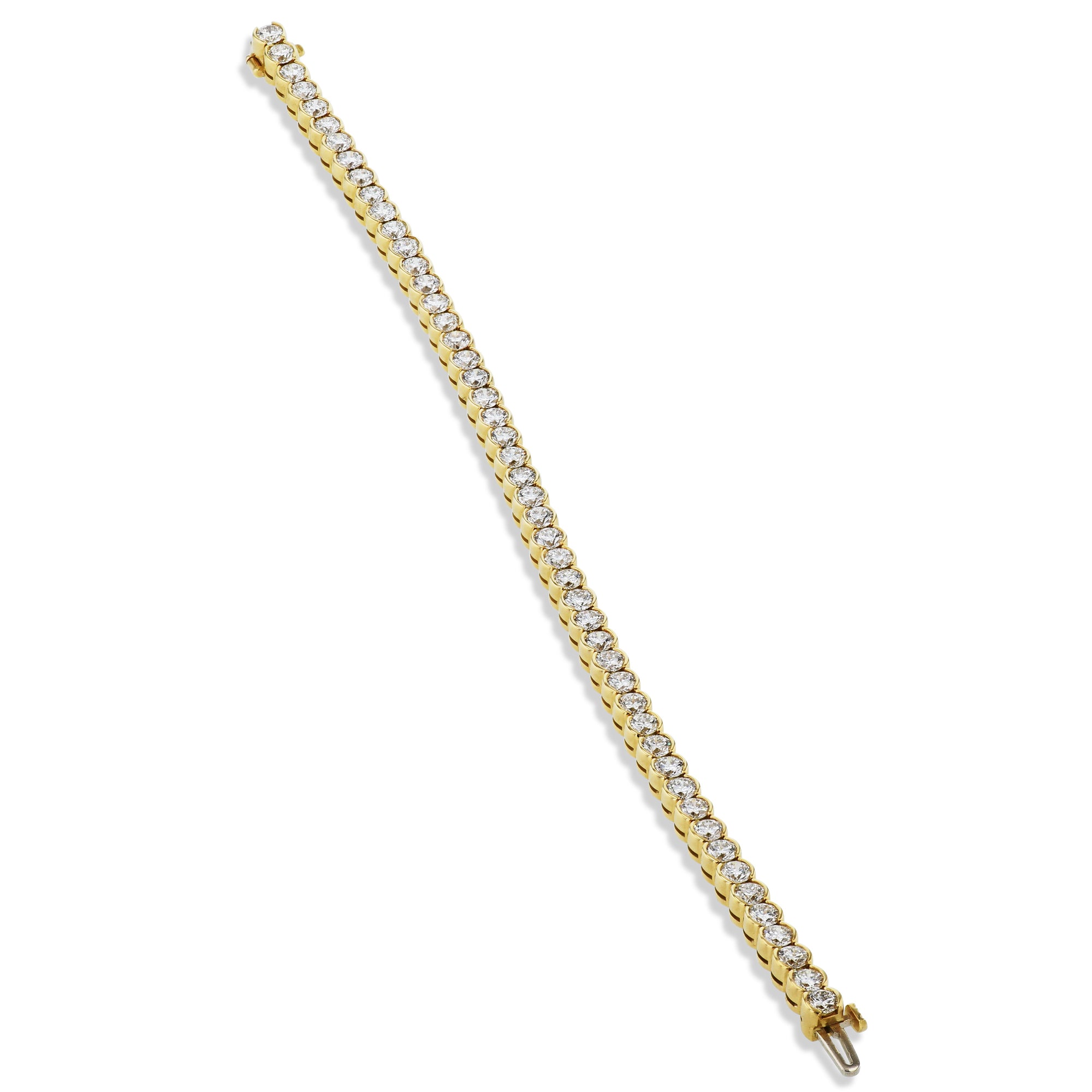 Diamond Yellow Gold Tennis Bracelet Bracelets H&amp;H Jewels