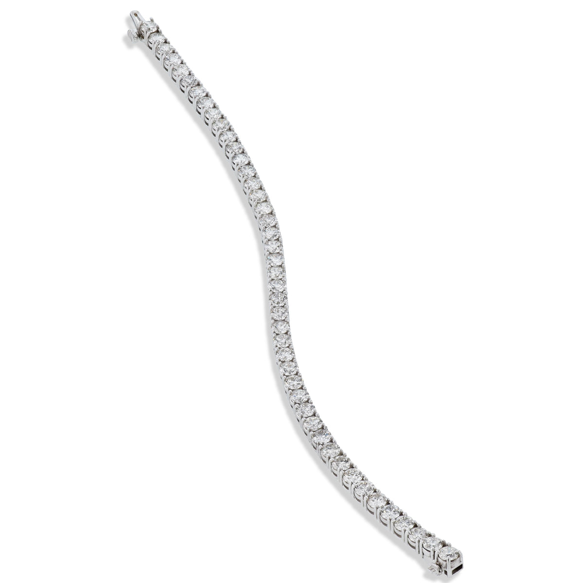 Diamond White Gold Tennis Bracelet - Alternate View 1