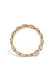 Diamond Rose Gold Chain Link Ring