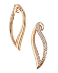 Rose Gold and Diamond Pave Earrings Earrings Curated by H