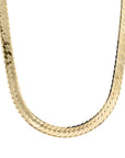 Yellow Gold 20inch Single Herringbone Italian Estate Necklace Necklaces Estate & Vintage
