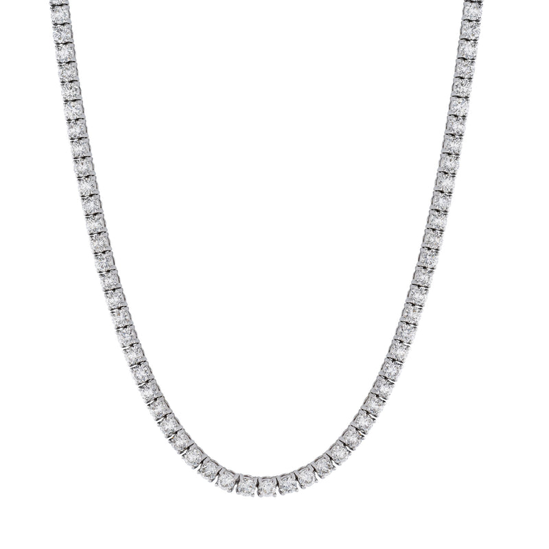 18kt White Gold Diamond Tennis Necklace Necklaces H&H Jewels