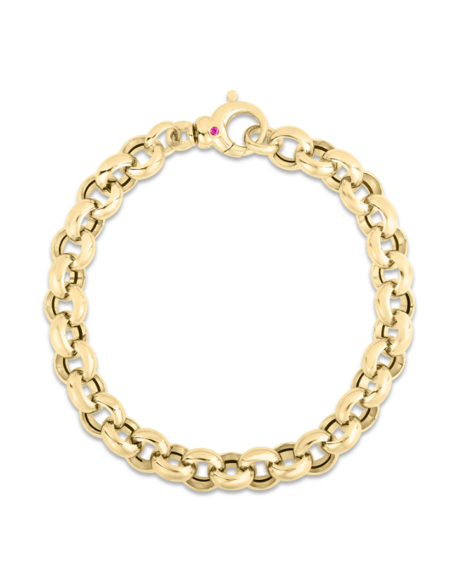 18kt Yellow Gold Chunky Rolo Link Bracelet Bracelets Roberto Coin