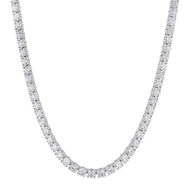 24.47ct Diamond 18kt White Gold Tennis Necklace Necklaces H&H Jewels
