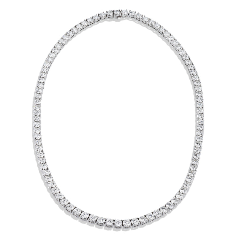 24.47ct Diamond 18kt White Gold Tennis Necklace Necklaces H&H Jewels