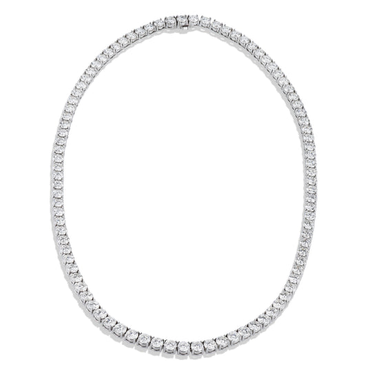 24.47ct Diamond 18kt White Gold Tennis Necklace Necklaces H&H Jewels