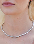 24.47ct Diamond 18kt White Gold Tennis Necklace Necklaces H&H Jewels