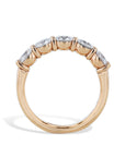5 Stone Diamond Rose Gold Band Ring Rings H&H Jewels
