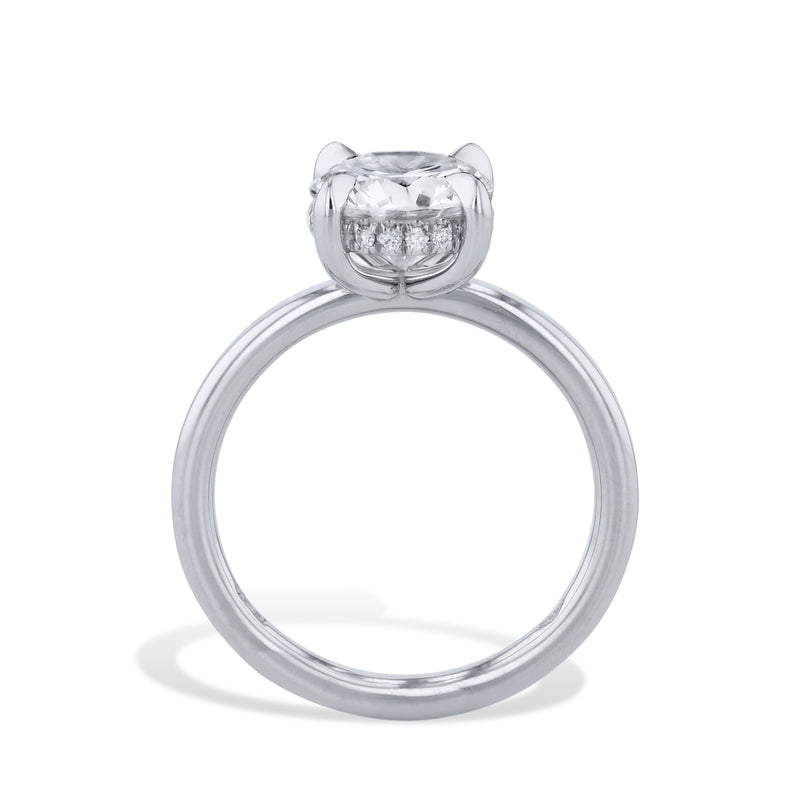 Platinum Round Diamond Engagement Ring Rings H&H Jewels