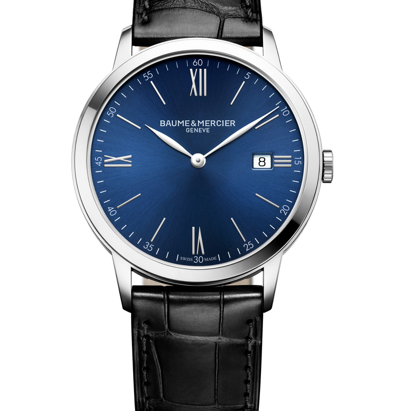 Baume & Mercier Classima Blue Steel 40mm Automatic Watch - 10324 Watches Baume & Mercier