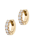 18kt Yellow Gold Diamond Hoop Earrings Earrings Curated by H