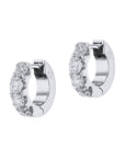 White Gold Diamond Hoop Earrings Earrings Curated by H