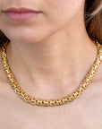 Yellow Gold Italian Byzantine Chain Necklace Bracelets Estate & Vintage