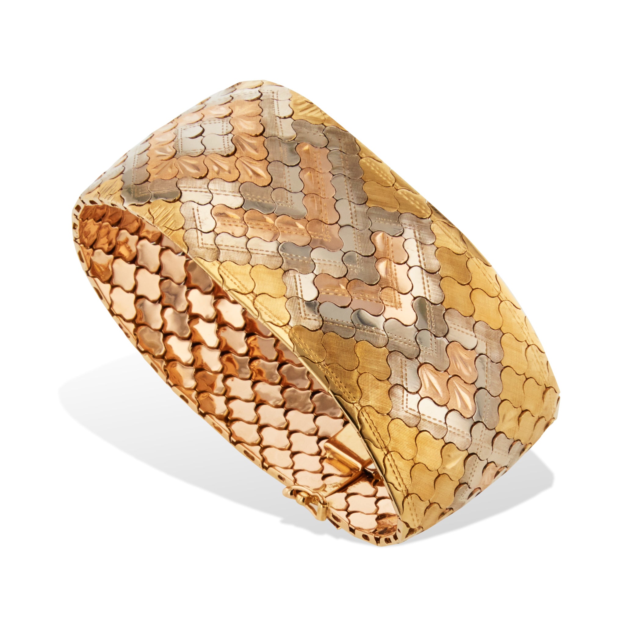 Gold Tri-color Italian Estate Bracelet Bracelets Estate &amp; Vintage