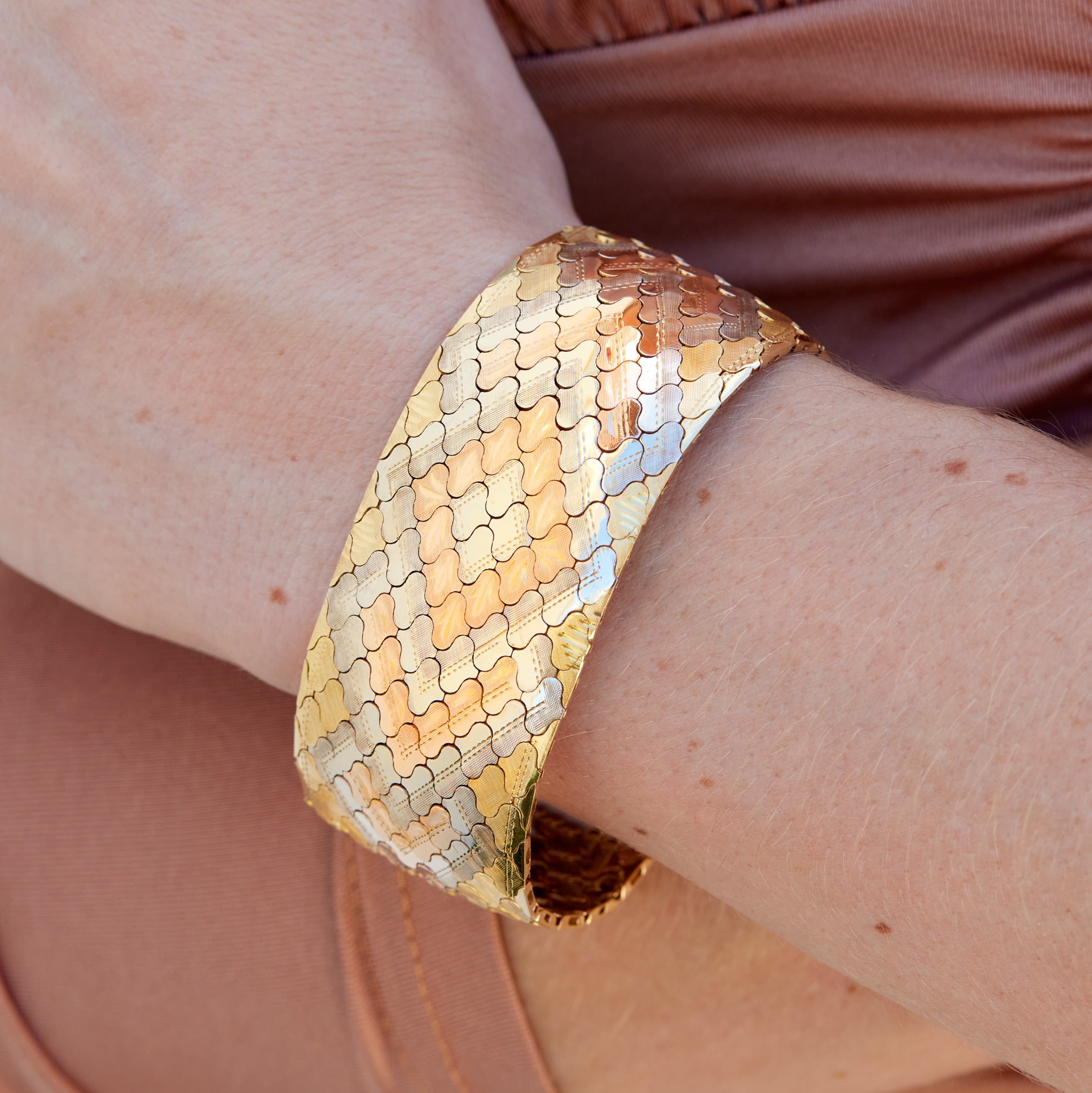 Gold Tri-color Italian Estate Bracelet Bracelets Estate &amp; Vintage