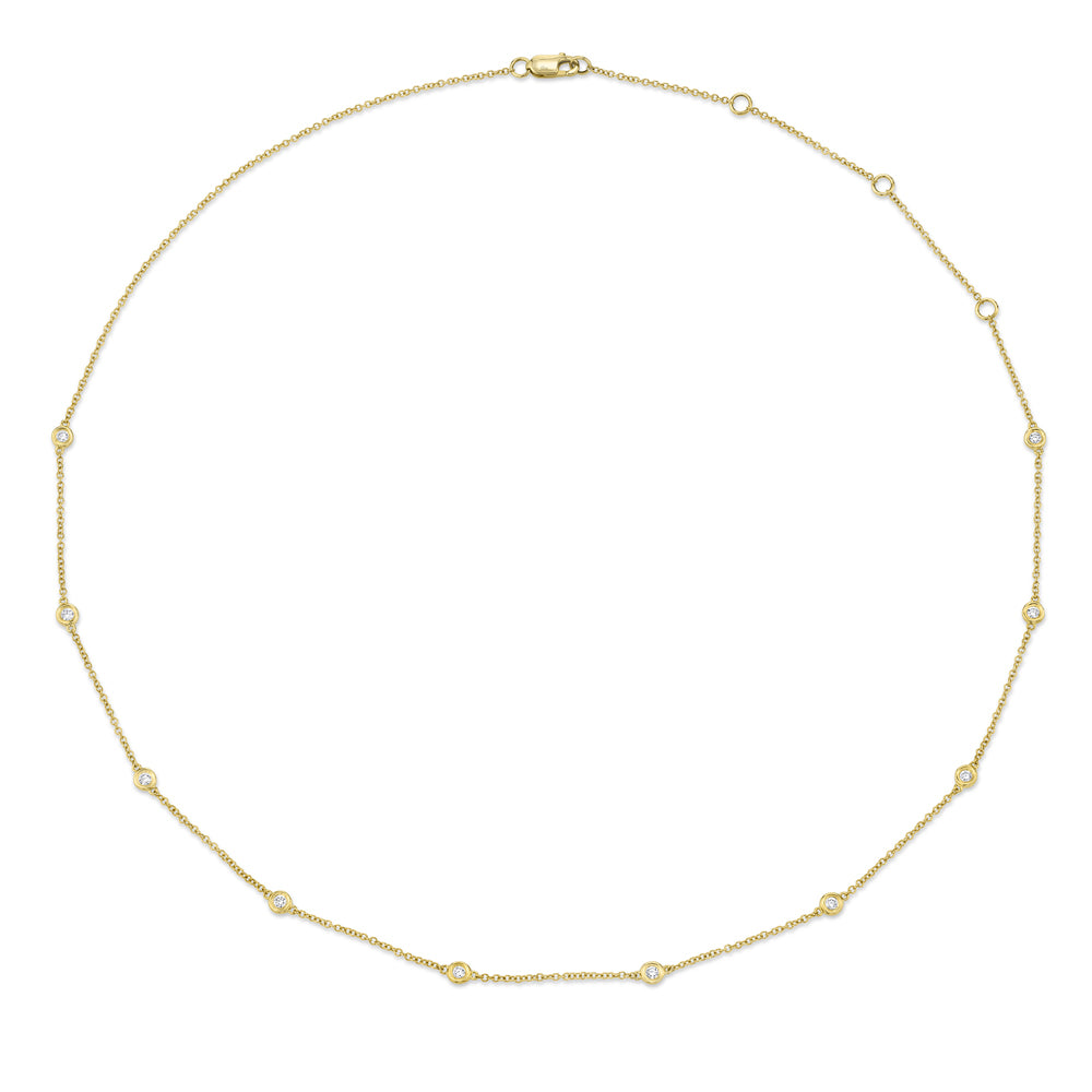 Yellow Gold Diamonds by the Yard Necklace Necklaces Shy Creation