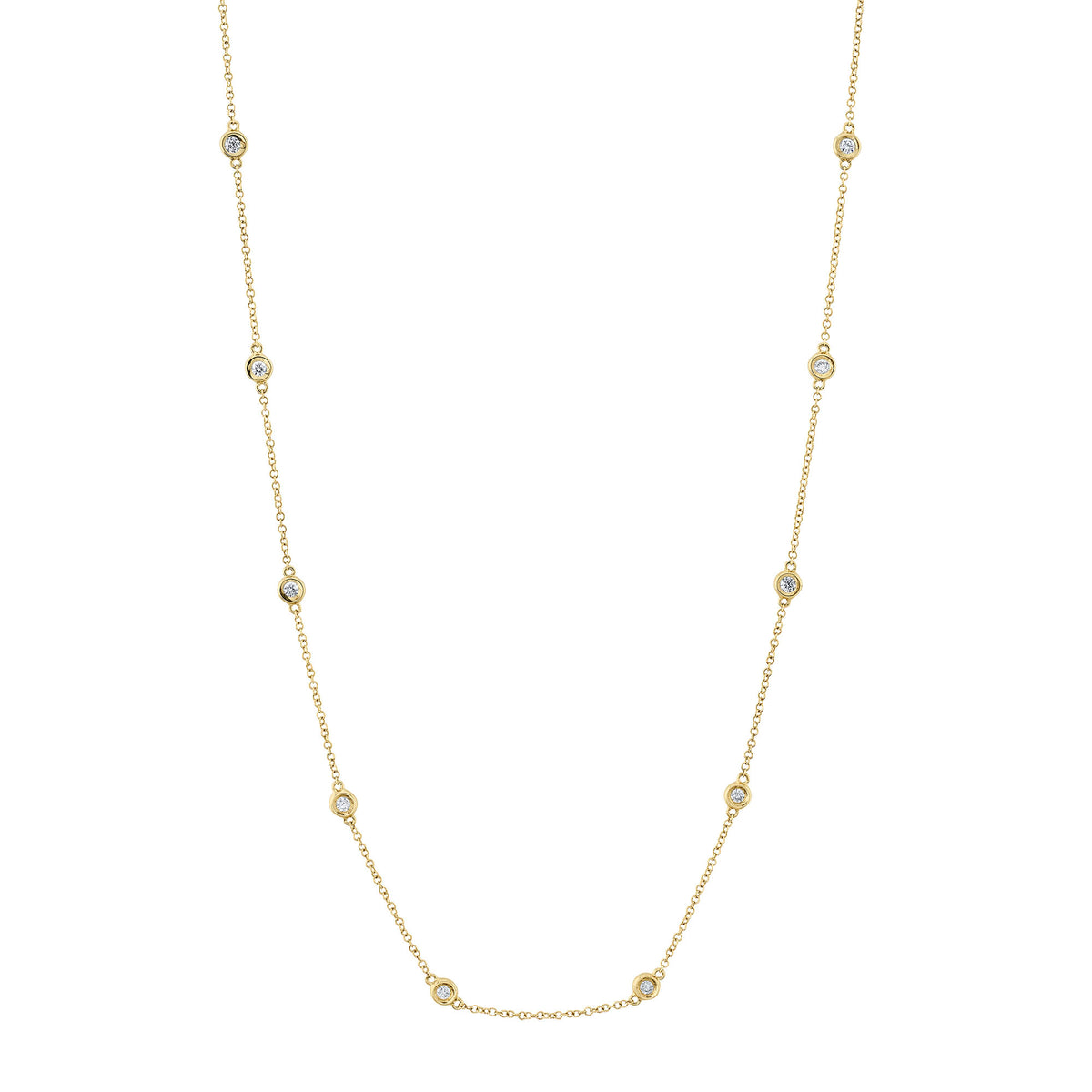 Yellow Gold Diamonds by the Yard Necklace - Alternate View 1