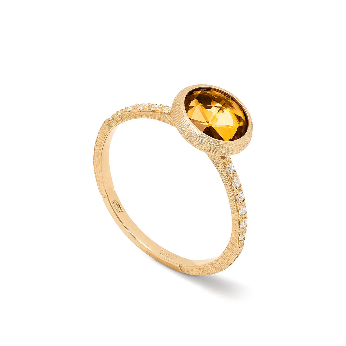18kt Yellow Gold Citrine Diamond Jaipur Collection Ring Rings Marco Bicego