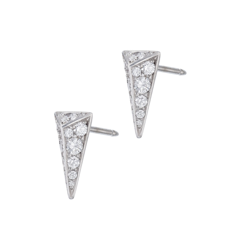 Kristen Farrel Diamond White Gold Estate Earrings Earrings Estate & Vintage